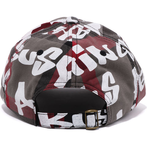 BAPE GRAFFITI CHECK PANEL CAP MENS