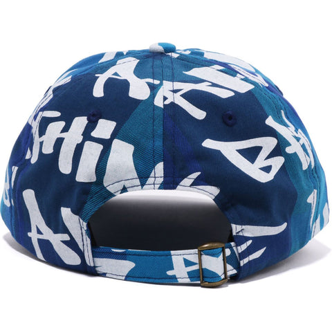 BAPE GRAFFITI CHECK PANEL CAP MENS