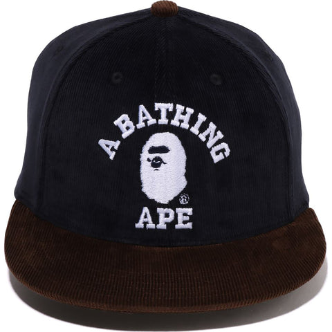 CORDUROY COLLEGE SNAP BACK CAP MENS