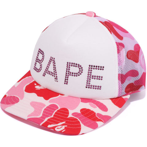 ABC CAMO CRYSTAL STONE MESH CAP LADIES