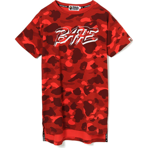 COLOR CAMO BAPE LONG LENGTH TEE LADIES