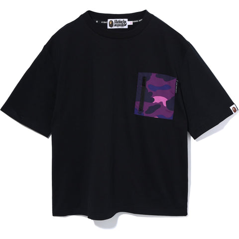 COLOR CAMO POCKET WIDE TEE LADIES