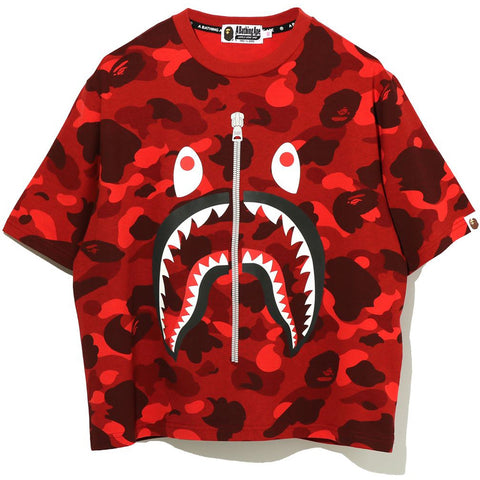 COLOR CAMO REFLECTOR SHARK WIDE TEE LADIES
