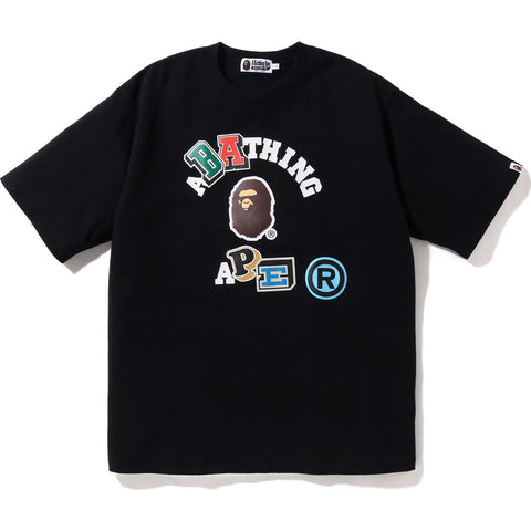 MULTI FONTS RELAXED FIT COLLEGE HEAVY WEIGHT TEE MENS