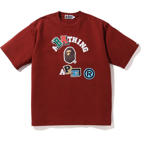 MULTI FONTS RELAXED FIT COLLEGE HEAVY WEIGHT TEE MENS