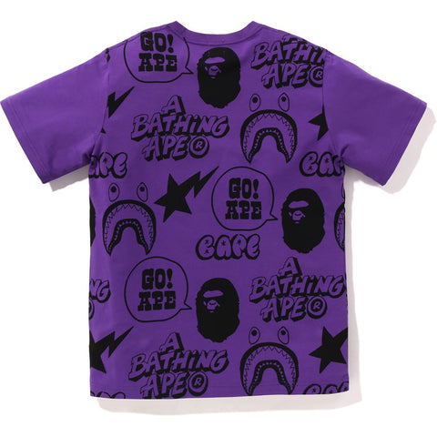 BAPE GRAFFITI PATTERN TEE LOOSE FIT KIDS