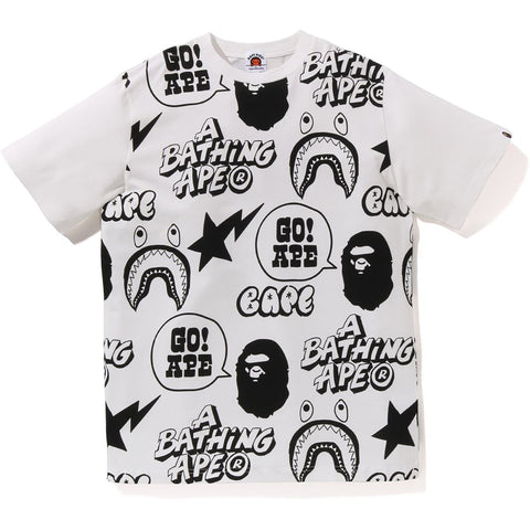 BAPE GRAFFITI PATTERN TEE LOOSE FIT KIDS