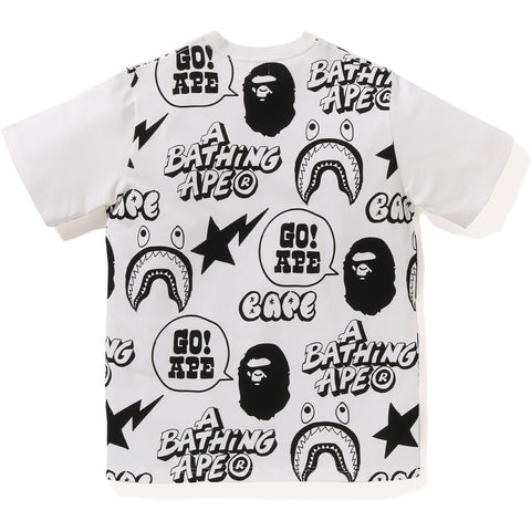 BAPE GRAFFITI PATTERN TEE LOOSE FIT KIDS