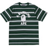 BAPE MENS APE HEAD COLLEGE STRIPE TEE