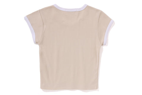 COLLEGE CROPPED TRIM TEE L