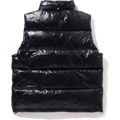 BAPE MENS NYLON DEBOSSED LINE CAMO DOWN VEST
