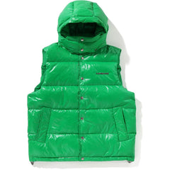 BAPE MENS NYLON DEBOSSED LINE CAMO DOWN VEST