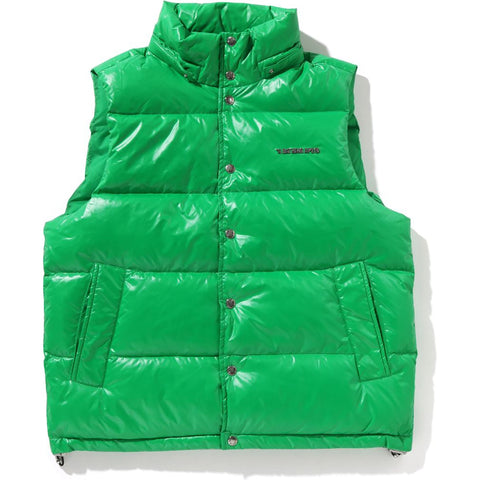BAPE MENS NYLON DEBOSSED LINE CAMO DOWN VEST