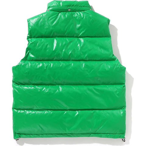 BAPE MENS NYLON DEBOSSED LINE CAMO DOWN VEST