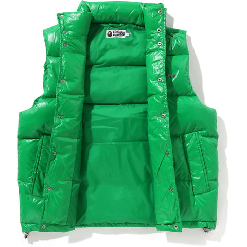 BAPE MENS NYLON DEBOSSED LINE CAMO DOWN VEST