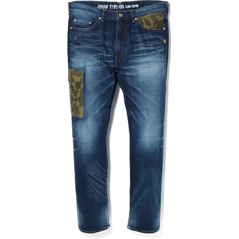 2008 TYPE-05 REMAKE DAMAGED DENIM PANTS MENS