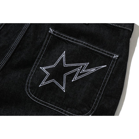 LOOSE FIT DENIM PAINTER PANTS MENS