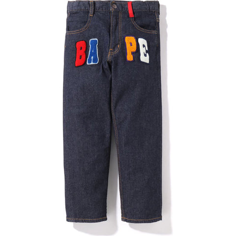BAPE PATCH DENIM PANTS KIDS
