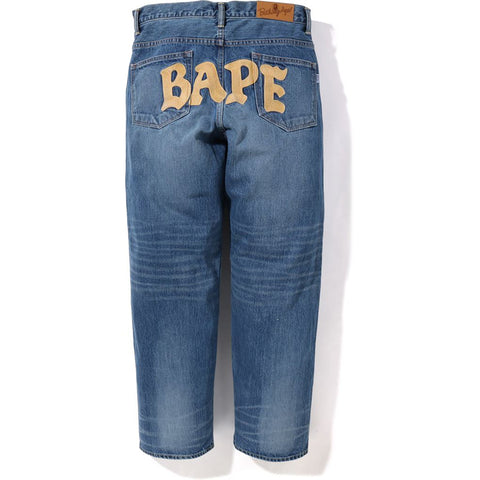 BAPE RELAXED FIT DENIM PANTS MENS