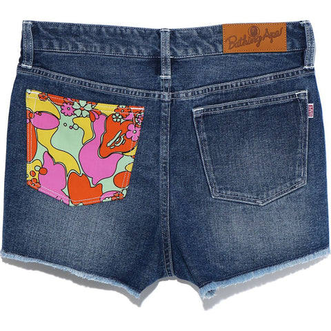 DAMAGE DENIM MINI SHORTS LADIES