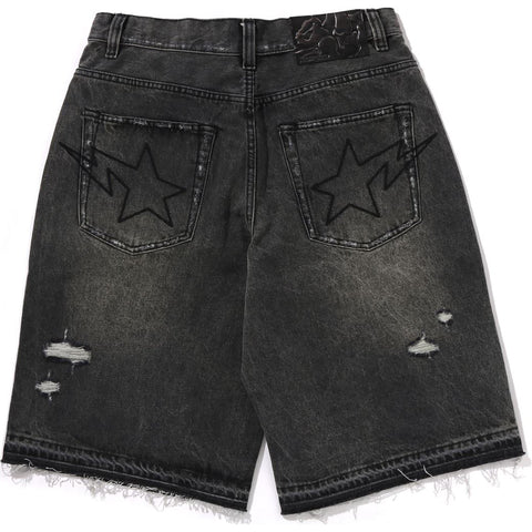 DESTROYED STA RELAXED FIT 13OZ DEMIN SHORTS MENS
