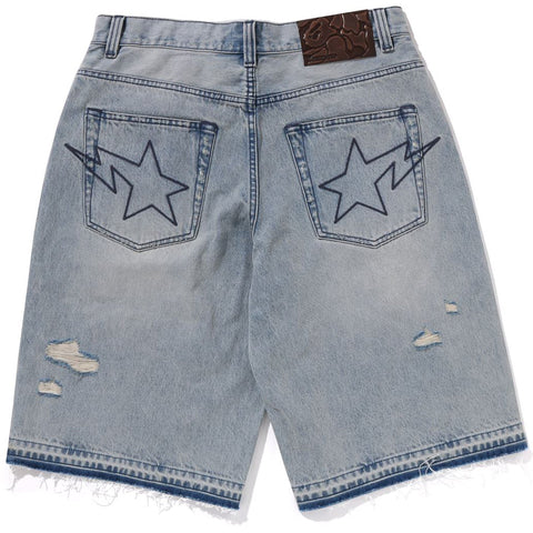 DESTROYED STA RELAXED FIT 13OZ DEMIN SHORTS MENS