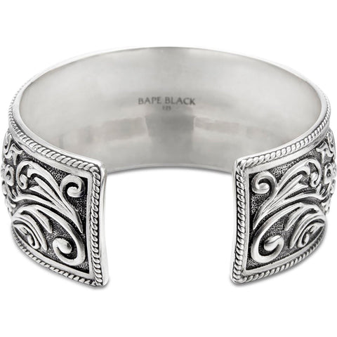 BAPE BLACK WIDE CUFF BRACELET MENS