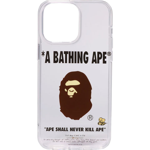 A BATHING APE IPHONE 14 PRO MAX CLEAR CASE