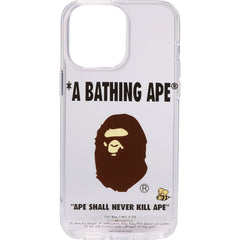 A BATHING APE IPHONE 14 PRO MAX CLEAR CASE