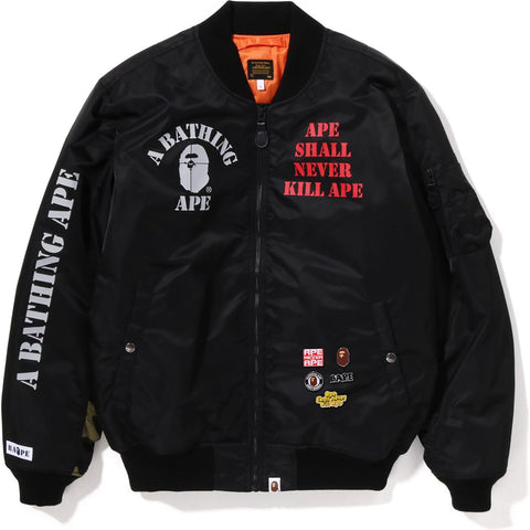 BAPE STENCIL LOOSE FIT MA-1 MENS