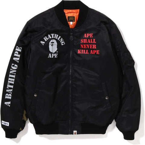 BAPE STENCIL LOOSE FIT MA-1 MENS