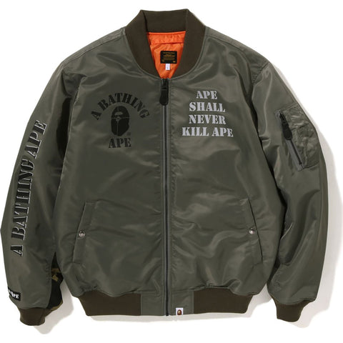 BAPE STENCIL LOOSE FIT MA-1 MENS