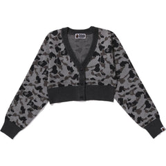 ABC CAMO CROPPED KNIT CARDIGAN LADIES