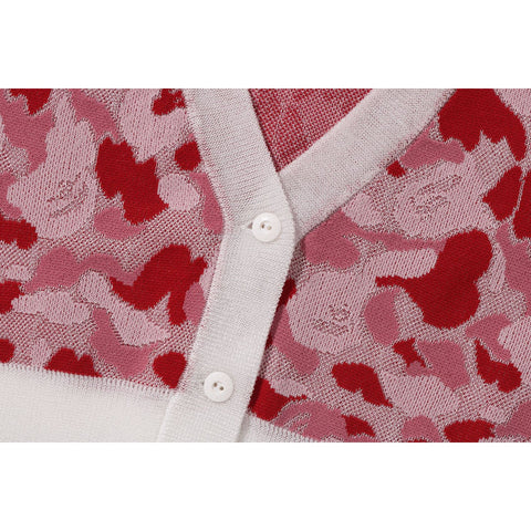 ABC CAMO CROPPED KNIT CARDIGAN LADIES