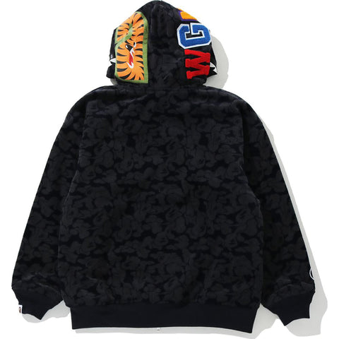 SOLID CAMO CORDUROY SHARK FULL ZIP HOODIE LADIES