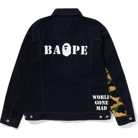MULTI MOTIF LOOSE FIT DENIM JACKET MENS