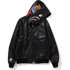 LEATHER SHARK FULL ZIP JACKET MENS