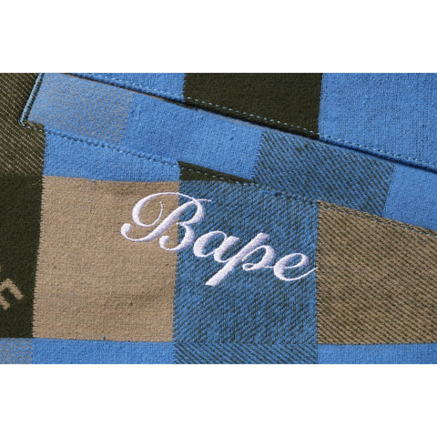 BAPE PATCHED BLOCK CHECK ZIP JACKET LADIES