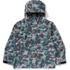 BAPE MENS LAMINATED CAMO SNOWBOARD JACKET