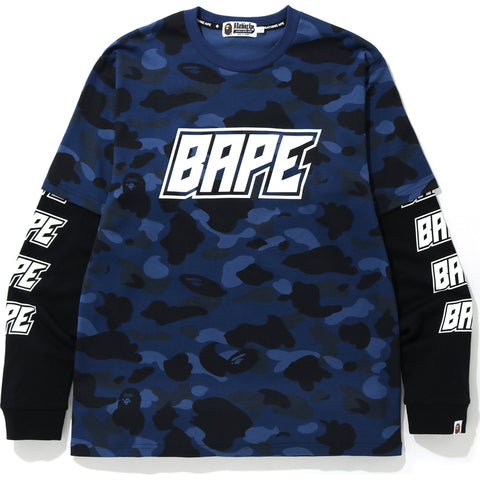 COLOR CAMO BAPE LAYERED L/S TEE MENS