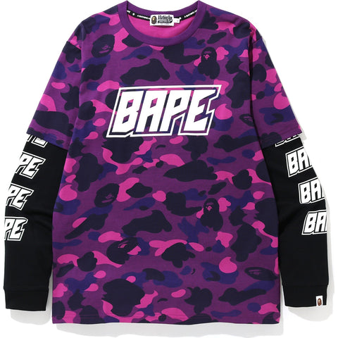 COLOR CAMO BAPE LAYERED L/S TEE MENS