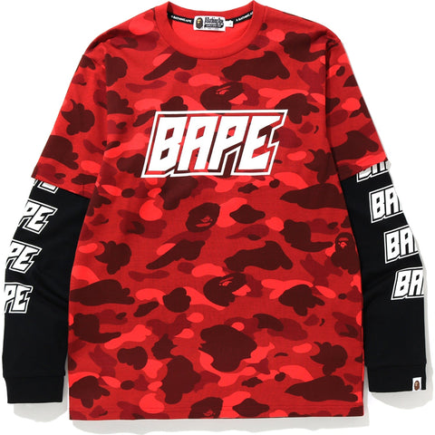 COLOR CAMO BAPE LAYERED L/S TEE MENS