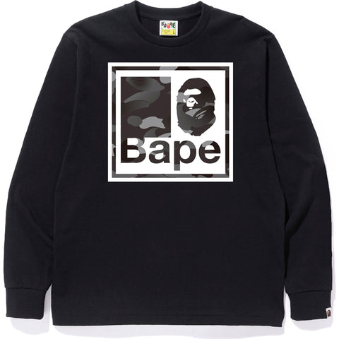 GRADATION CAMO BAPE QUADRANGLE L/S TEE MENS
