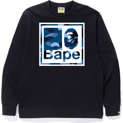 GRADATION CAMO BAPE QUADRANGLE L/S TEE MENS