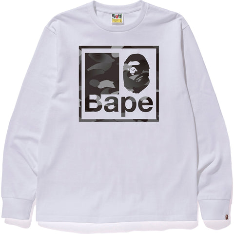 GRADATION CAMO BAPE QUADRANGLE L/S TEE MENS