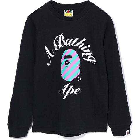 FOAM STRIPE COLLEGE L/S TEE LADIES