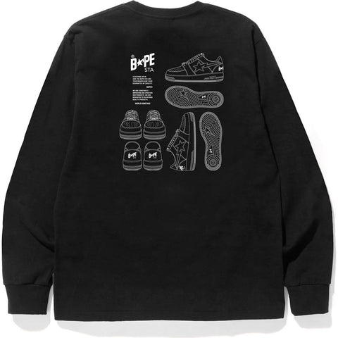 BAPE STA ILLUSTRATION L/S TEE MENS