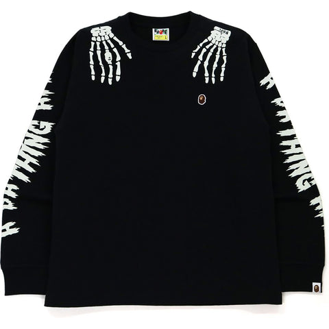 HALLOWEEN SKULL GLOW IN THE DARK LONG SLEEVE TEE MENS