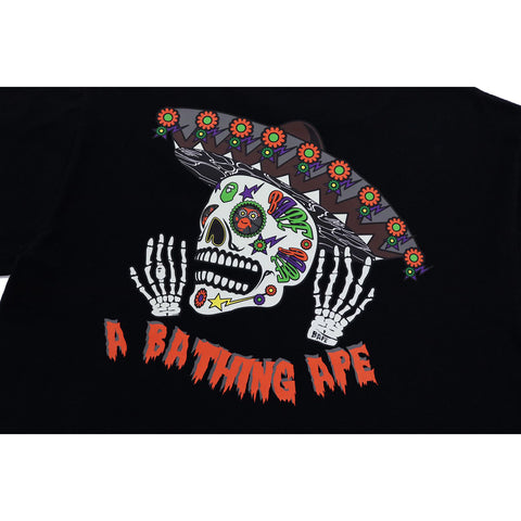 HALLOWEEN SKULL GLOW IN THE DARK LONG SLEEVE TEE MENS