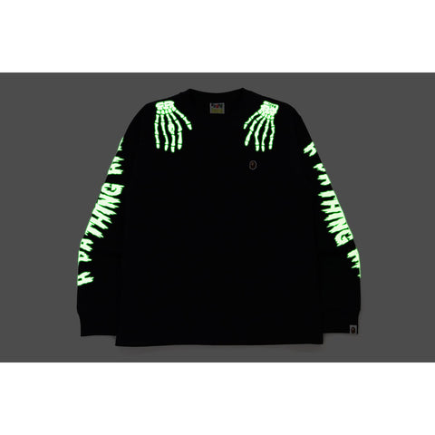HALLOWEEN SKULL GLOW IN THE DARK LONG SLEEVE TEE MENS